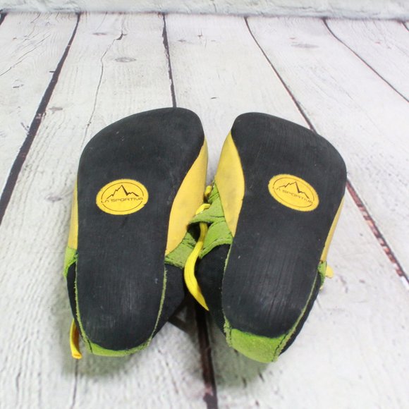 LA SPORTIVA Kids StickIt Climbing Green Yellow Shoes Size US 12-13 - Picture 8 of 8